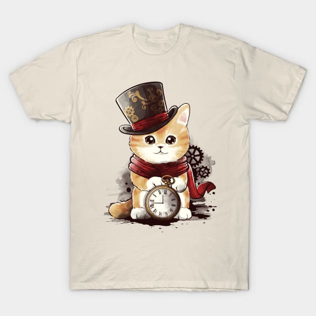 Steampunk cat T-Shirt by NemiMakeit